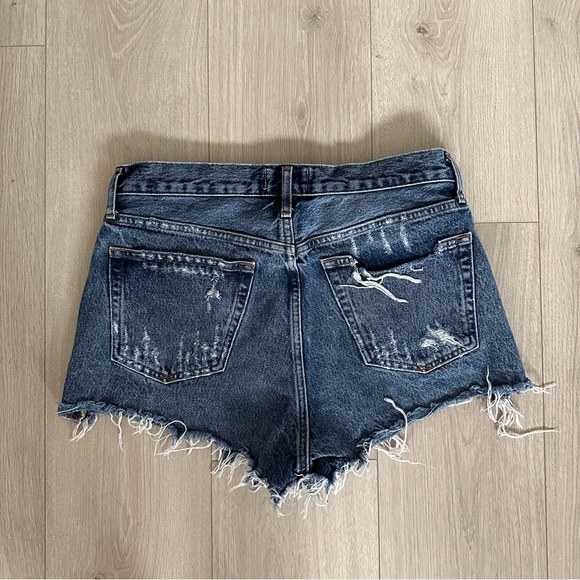 AGOLDE Parker Vintage Cut Off Shorts in Caution - Picture 2 of 6